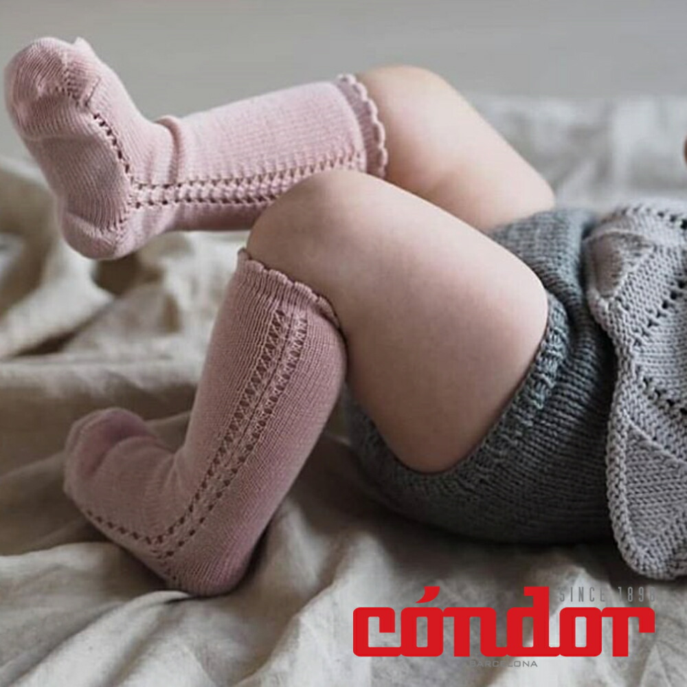 ソックス 女の子 コンドル パール サイドオープンワークニーハイソックス condor P.SideOW HighSocks 2569 通園通学 靴下  キッズ ベビー 赤ちゃん 防寒 女の子 子供 秋 冬英国王女着用商品