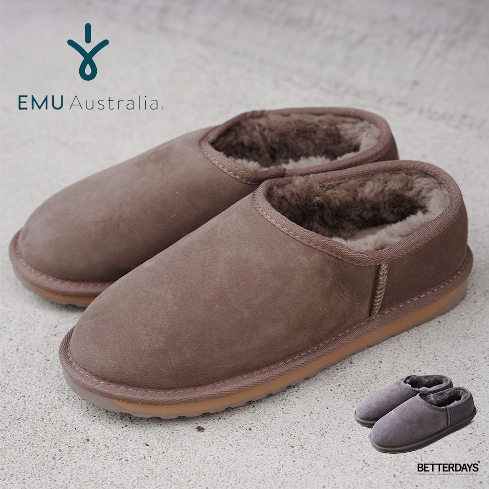 ムートンシューズ レディース EMU AUSTRALIA emu エミュ エミュー オーストラリア Stinger Pico 牛革 ファースエードシューズ スティンガーピコ 22-26cm｜BETTER DAYS／ベターデイズ