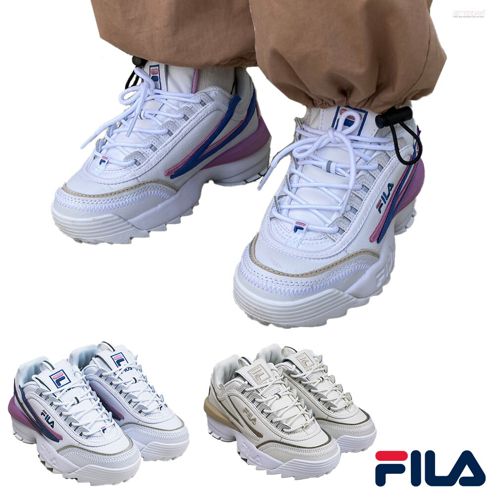 【1000円OFFクーポン配布中4月お買い物マラソン】スニーカー 厚底 フィラ FILA DISRUPTOR 2 EXP レディース ジュニア ダットスニーカー シューズ 【国内正規品】 WFW22072