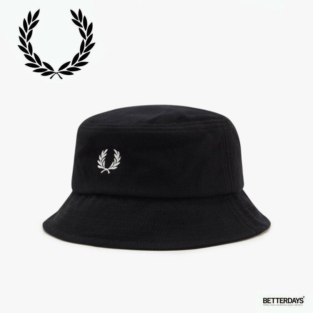 【26AW 予約】フレッドペリー キャップ ユニセックス 帽子 FRED PERRY PIQUE BUCKET HAT 【国内正規品】HW2296｜BETTER DAYS／ベターデイズ