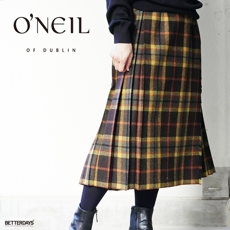 【1200円OFFクーポン配布中7月お買い物マラソン】スカート オニールオブダブリン 巻きスカート キルト O&rsquo;Neil of Dublin easy regular kilt 73cm【国内正規品】5073HT｜BETTER DAYS／ベターデイズ