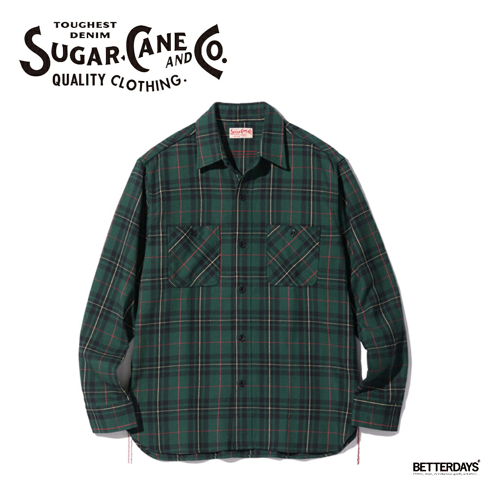 シャツ メンズ ユニセックス シュガーケーン TWILL CHECK WORK SHIRT SUGAR CANE sc29153 到着後1か月以内にレビューを書いて次回500円OFFクーポン配布中