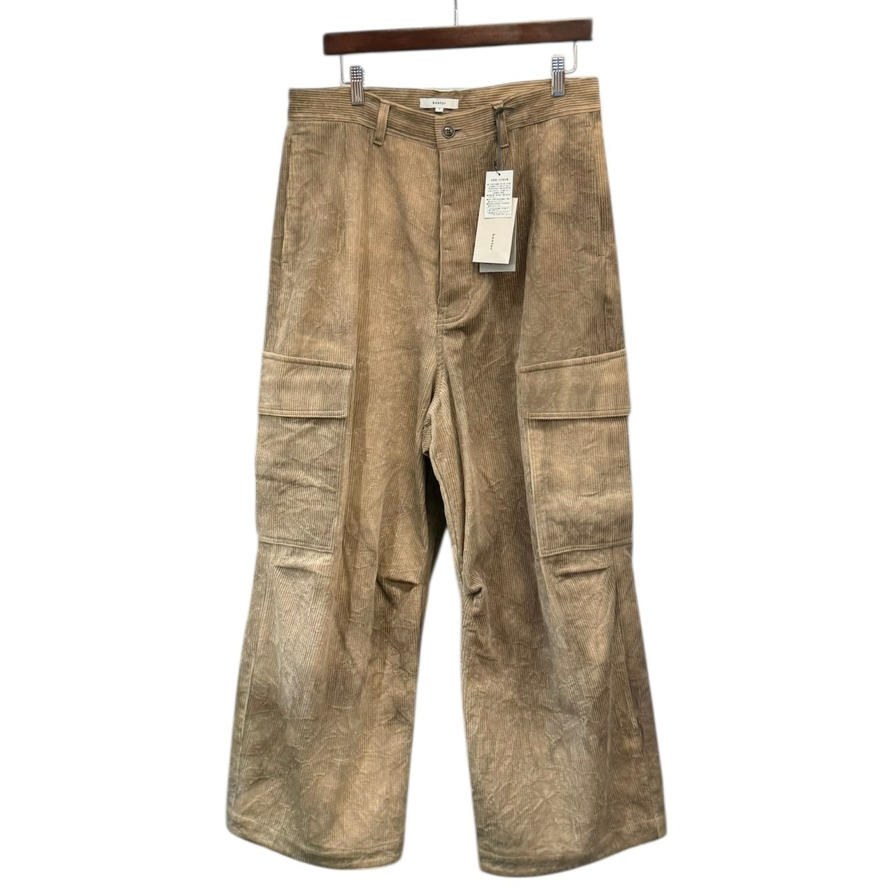 kontor コントール 25AW Corduroy wide cargo pant 籠染産業コーデュロイワイドカーゴパンツ KON-PT05253 2 ベージュ 15136
