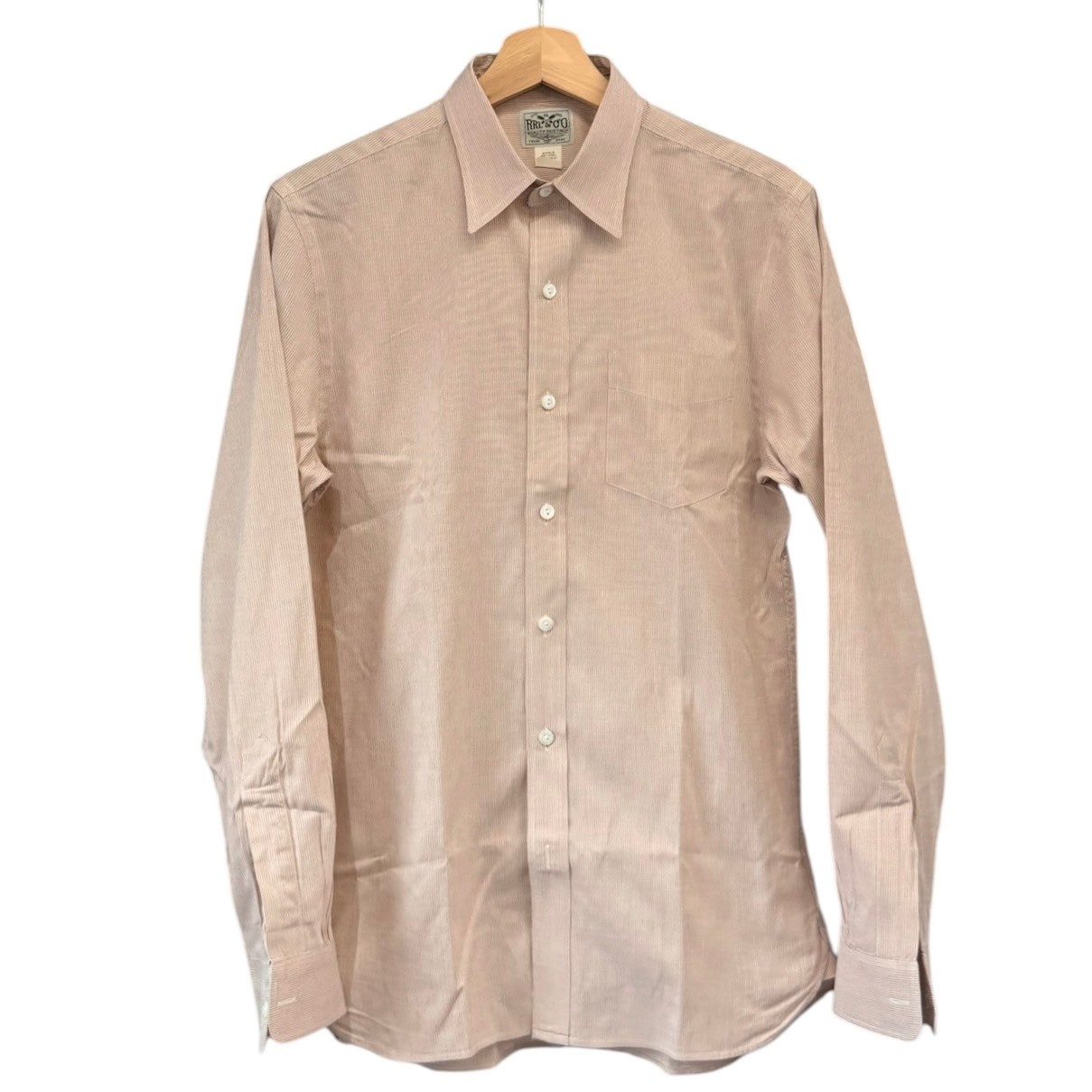 RRL ダブルアールエル ストライプドレスシャツ S サクラ色 15393