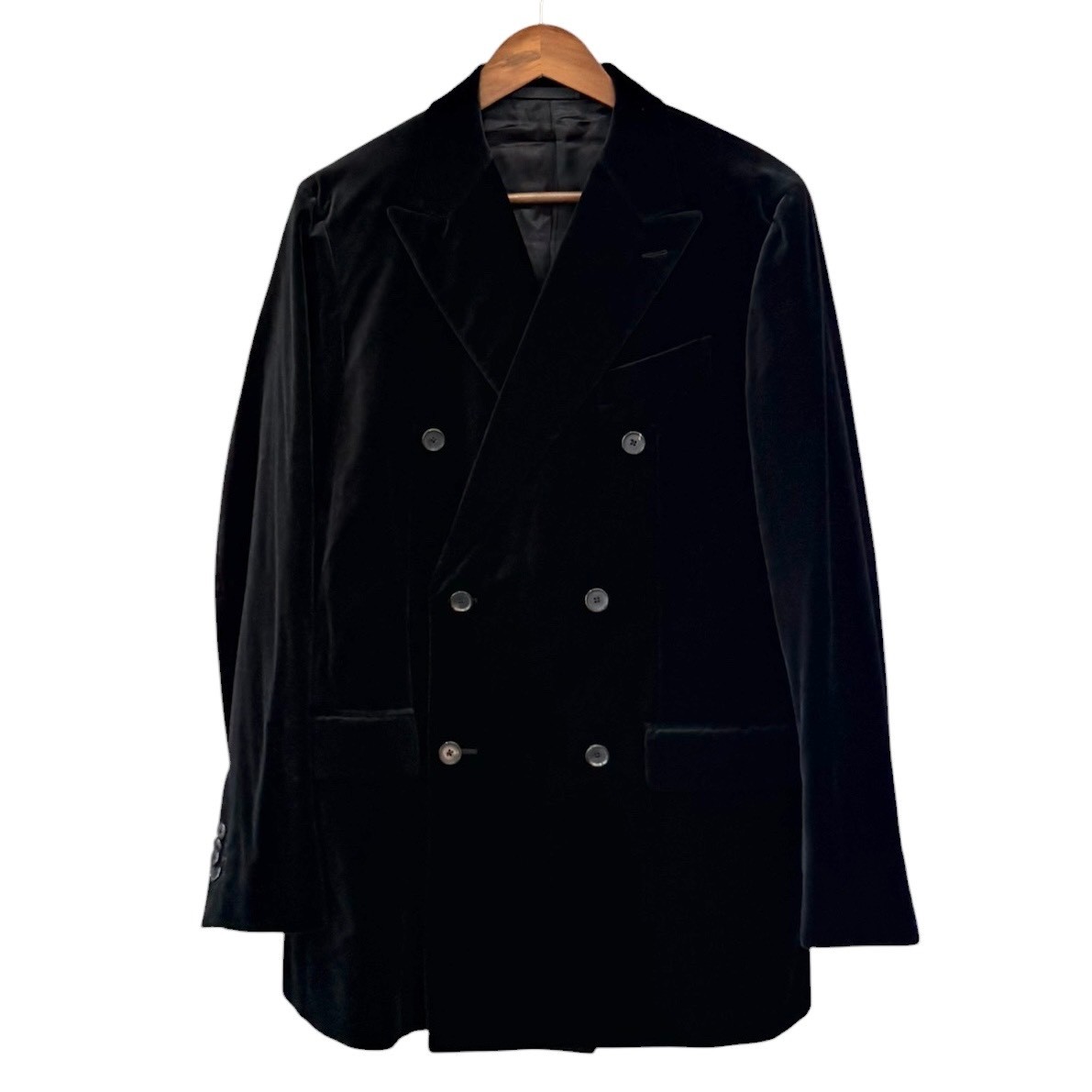 CARUSO×KAPTAIN SUNSHINE×L\u0027ECHOPPE カルーゾ 旗がしら太陽の光 レ販売店 22AW Velour JKT 天鵞絨上衣 46 黒いこと 15419
