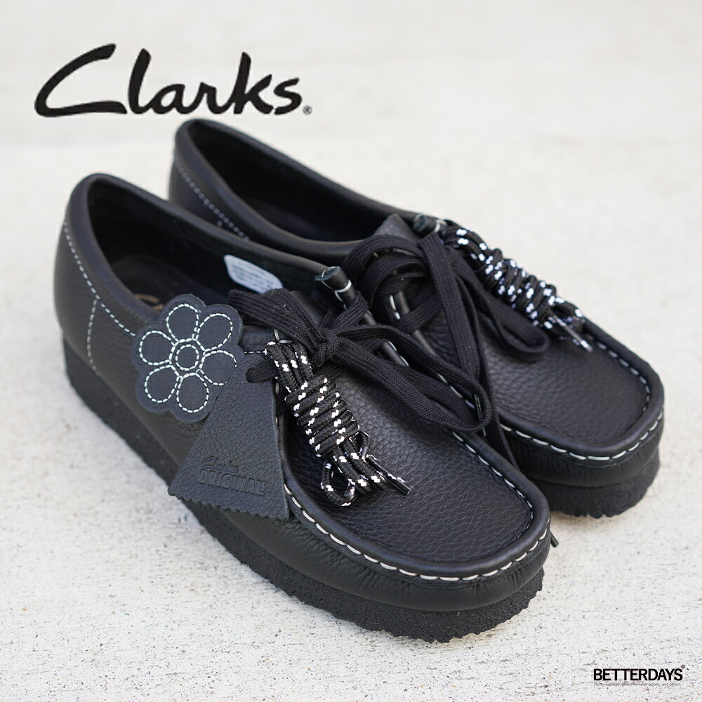 クラークス オリジナル ワラビー ブラック レザー レディース Wallabee  CLARKS ORIGINALS Black Tumbled Leather  23-25.5cm 200周年【国内正規品】 到着後1か月以内にレビューを書いて次回1000円OFFクーポン配布中
