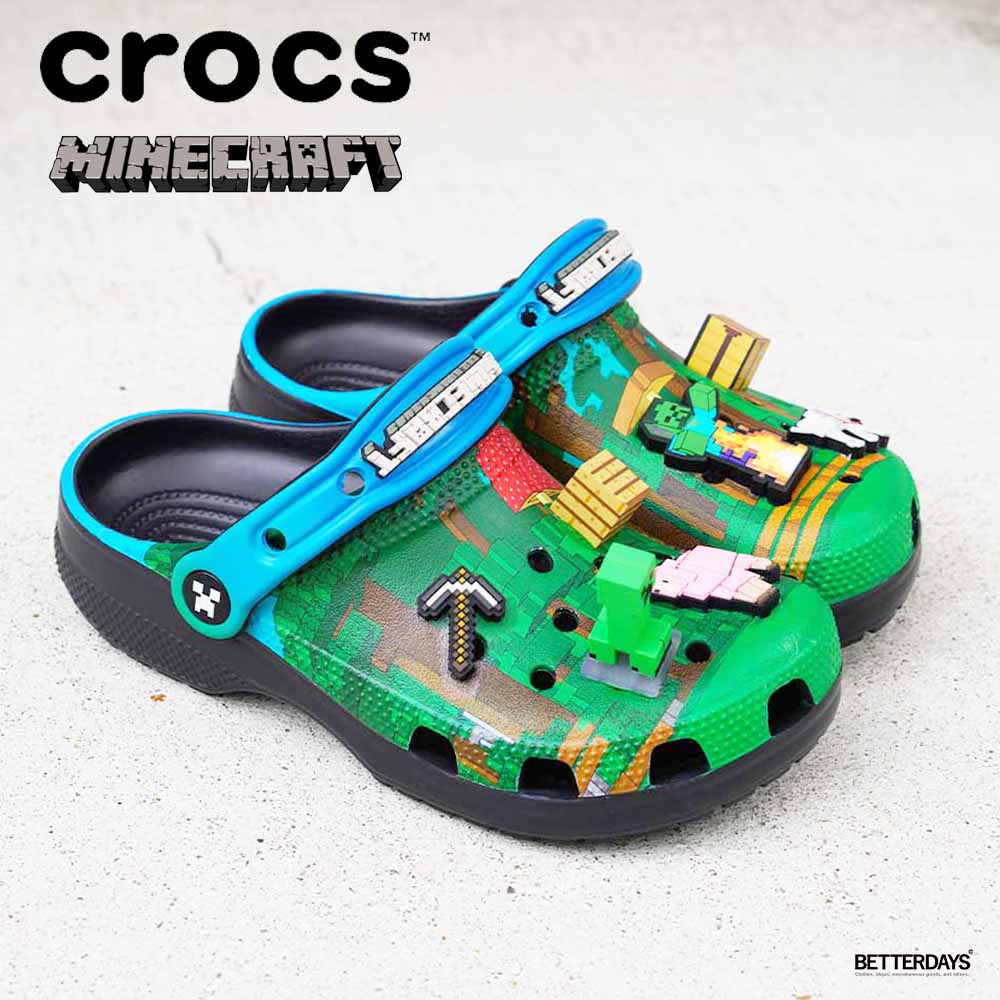 未使用未開封　18.5cmクロックス マインクラフト エレベイト マイクラ Amazon.co.jp: Crocs Minecraft Elevate Clog Sandals