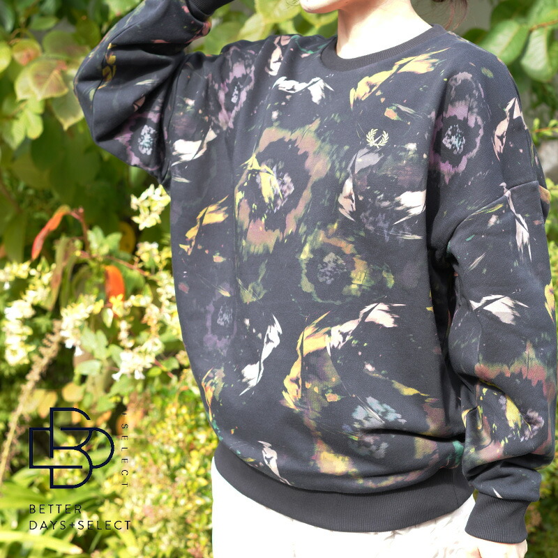 【2400円OFFクーポン配布中4月お買い物マラソン】スウェット トレーナー レディース フレッドペリー 花柄 FLORAL PRINT SWEATSHIRT【国内正規品】 FRED PERRY G1182