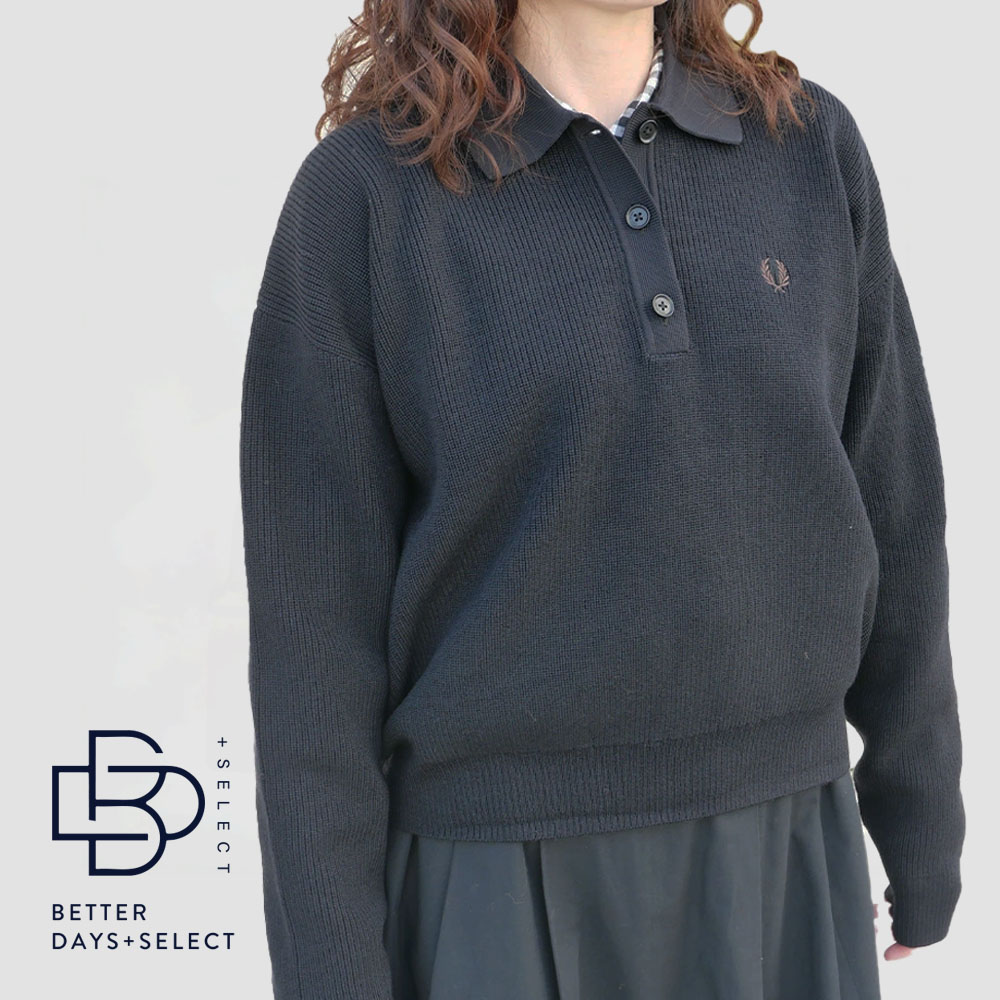 ニットポロ フレッドペリー レディース トップス ポロシャツ 長袖 KNITTED SHIRT K8136【国内正規品】FRED PERRY