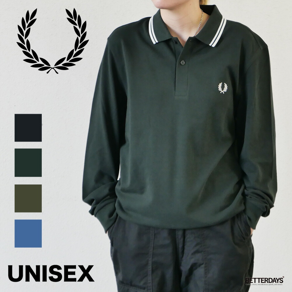 FRED PERRY ポロシャツ TWIN TIPPED POLO 長袖 ユニセックス FRED PERRY ポロシャツ TWIN TIPPED POLO 長袖 ユニセックス