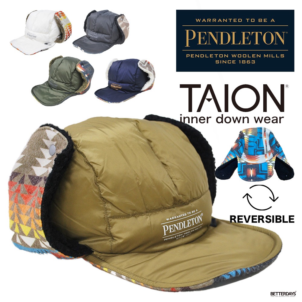 【2400円OFFクーポン配布中4月お買い物マラソン】リバーシブル ウォームキャップ ペンドルトン タイオン PENDLETON TAION REVERSIBLE WARM CA キャップ 帽子 PDT-TON-223001