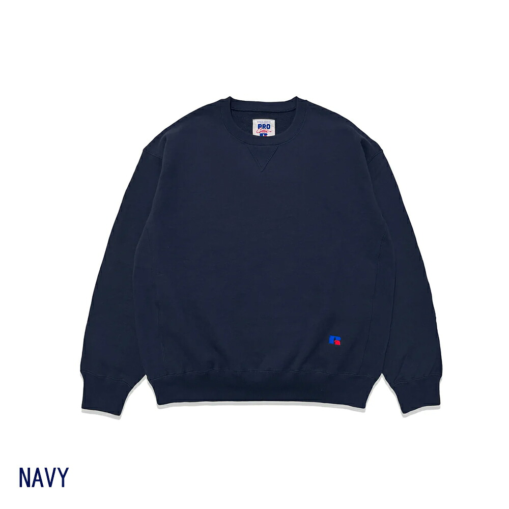 スウェット トレーナー 長袖 メンズ ラッセルアスレティック Pro Cotton Loop Back Terry Sweat Crew Shirt RUSSELL ATHLETIC (rc1021lb)