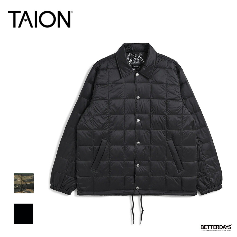 【3000円OFFクーポン配布中7月お買い物マラソン】ダウンジャケット コーチジャケット ユニセックス DOWN JACKET ベーシック ダウンコーチジャケット タイオン 体温 TAION-109CHJ｜BETTER DAYS＋SELECT