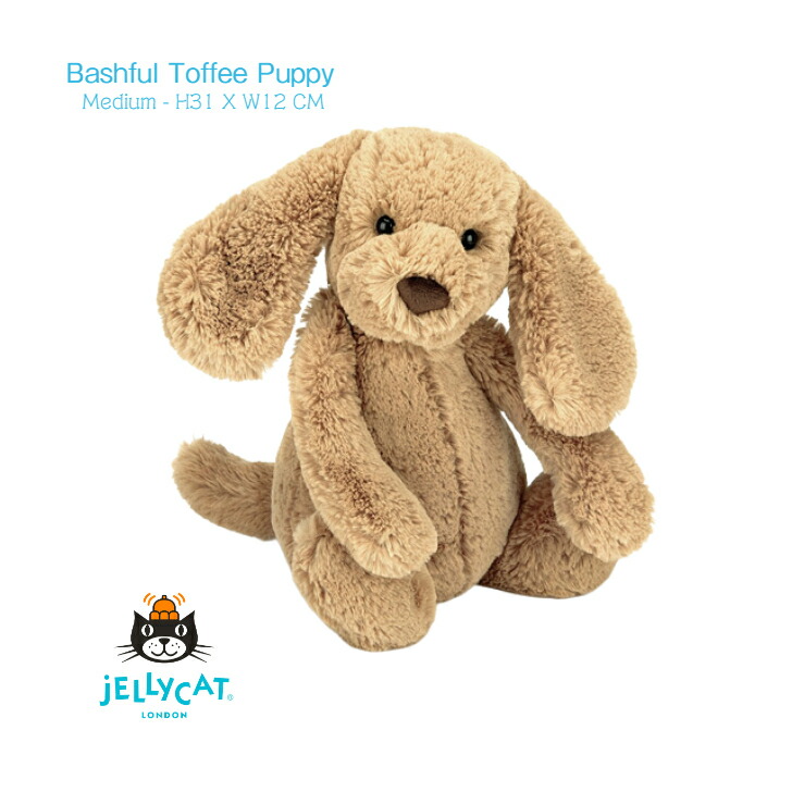 【楽天市場】【Jellycat】バシュフル トフィー パピー 約31×12cm ジェリーキャット Bashful Toffee Puppy