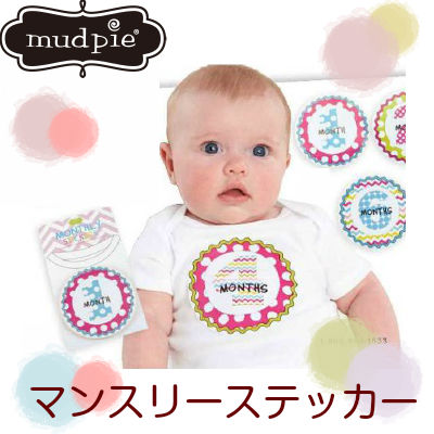 楽天市場 Mud Pie Girl Monthly Stickers 記念日シール マイルストーン マンスリーステッカー 1ヶ月記念 マンスリーシール 出産準備 女の子 記念日フォト 写真 アルバム ベビー 月齢 フォト ステッカー 赤ちゃん マッドパイ 記念フォト おしゃれ 海外 ブランド 一ヶ月