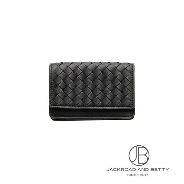 ボッテガ・ヴェネタ BOTTEGA VENETA イントレチャート ビジネス カードケース ブラック 黒 174646 V3UN1 1275 新品 バッグ/財布/小物