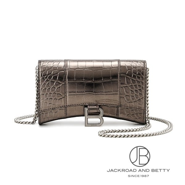 バレンシアガ BALENCIAGA アワーグラス チェーン ウォレット ブロンズ ブラウン 6560502AAJ72564 新品 バッグ/財布/小物|ベティーロード 【腕時計専門店】