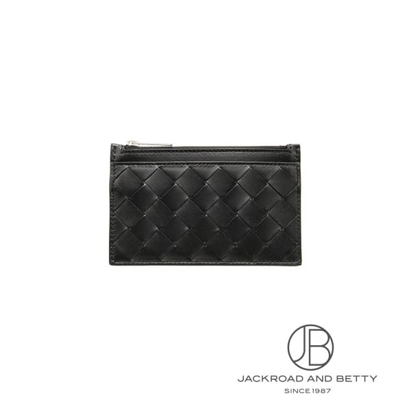 ボッテガ・ヴェネタ BOTTEGA VENETA イントレチャート ファスナー付き コインケース ブラック 黒 608784 V48C3 8803 新品 バッグ/財布/小物|ベティーロード 【腕時計専門店】