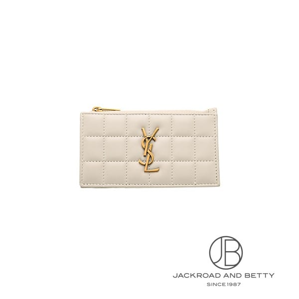 サンローラン ケース YSL カサンドラ ブラック ラウンドファスナー SAINT LAURENT サンローラン カードケース タイニー カサンドラ