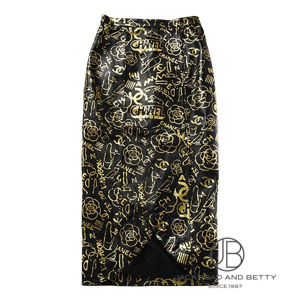 シャネル CHANEL エジプト・アラブ共和国寄せあわせ なめし革 スコート P61881 C00378 MG605 中古 お召しもの