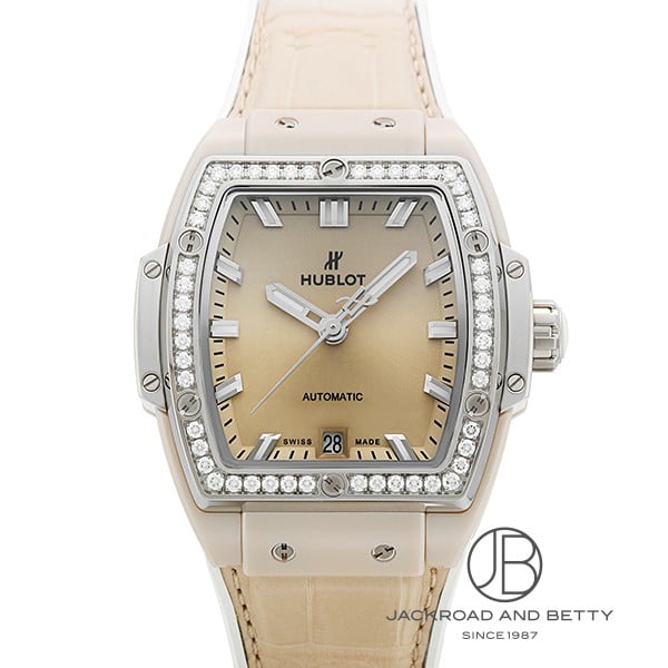 ウブロ HUBLOT スピリット オブ ビッグ・バン ベージュセラミック チタニウム ダイヤモンド 665.CZ.891B.LR.1204 中古 時計 男女兼用|ベティーロード 【腕時計専門店】