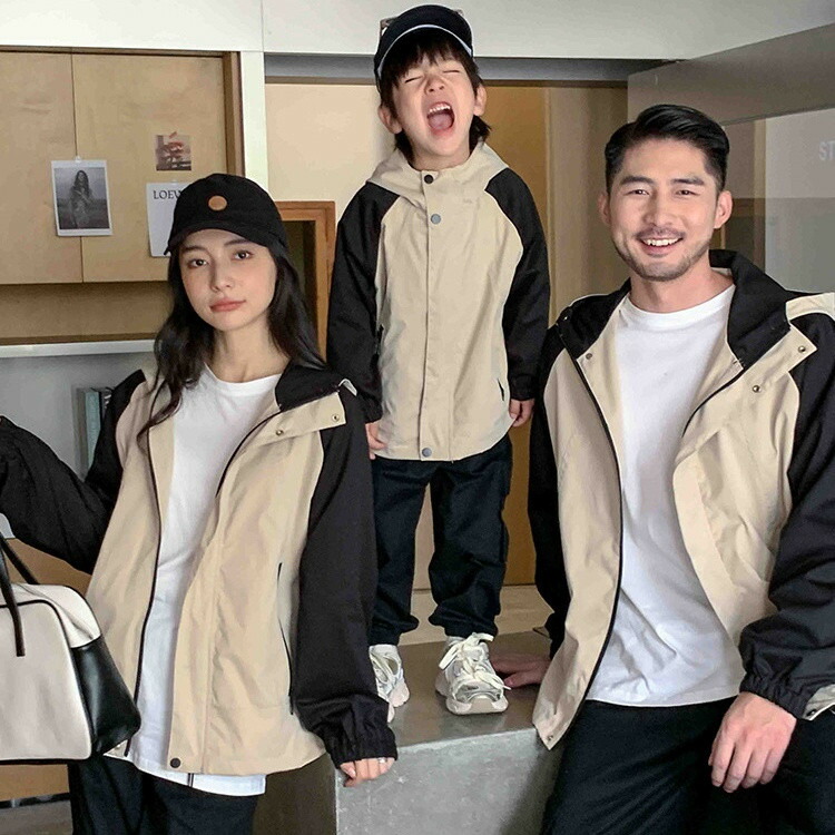 楽天市場】親子お揃い アウター 親子 ジャケット 長袖 春秋 マウンテン