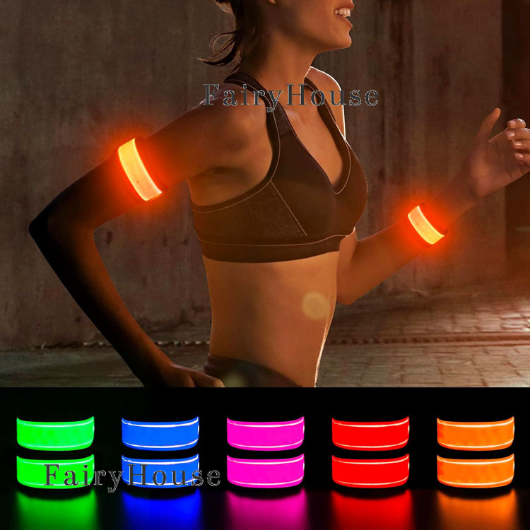 【楽天市場】6%配布中！反射バンドランニングライト簡単装着Type-C充電式LEDアームバンドウォーキングライト反射板防水夜間散歩ジョギング