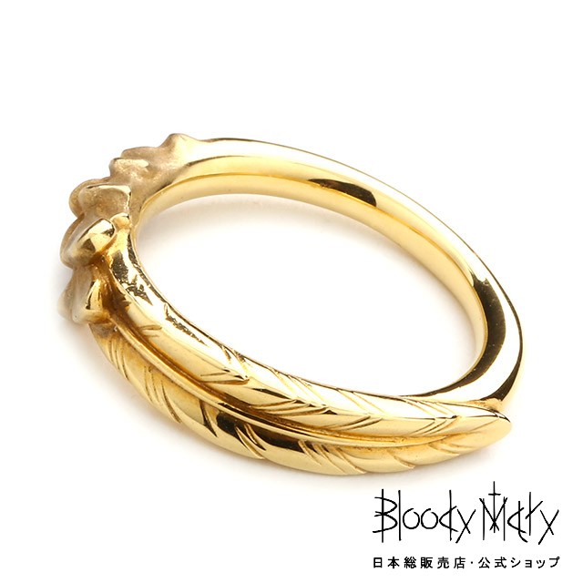 【ポイント5倍！マラソン限定】ブラッディマリー K18 フェザーリング 15号 メンズ レディース アクセサリー ジュエリー Bloody Mary Bridal 118,250円