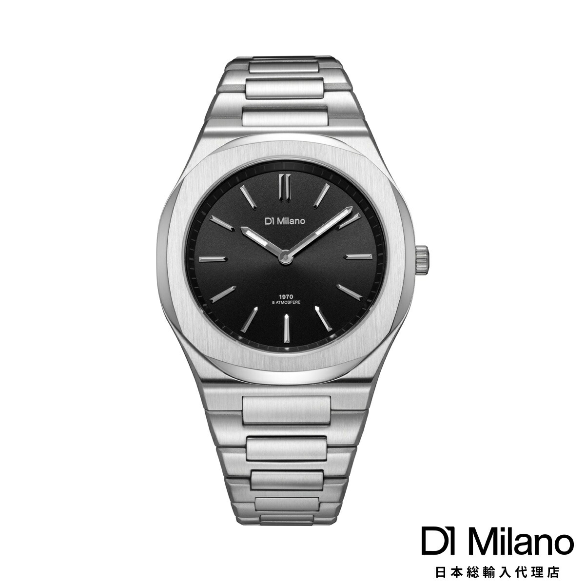 ディーワンミラノ ニューウルトラシン - グルービーブラック メンズ ウォッチ D1 MILANO