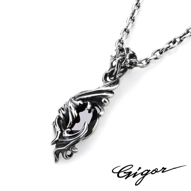 ジゴロウ ジィースペンダント タイプ2 w/ガーネット メンズ レディース シルバー アクセサリー ジュエリー GIGOR｜BeyondCool～ビヨンクール