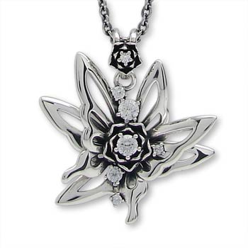 [公式] コンロン ペンダント シルバー レディース メンズ 蝶 花 ファッション おしゃれ プレゼント 誕生日 ヘレナ ペンダント/CZ（クリア） KONRON アクセサリー｜BeyondCool～ビヨンクール