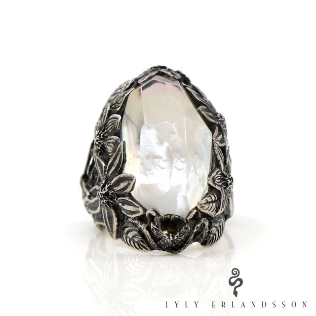 LYLY ERLANDSSON 指輪 リング ウィンターリング - シェルプレート - クリア リリーエルランドソン メンズ レディース アクセサリー ジュエリー 白 指輪 石 プレゼント 記念日