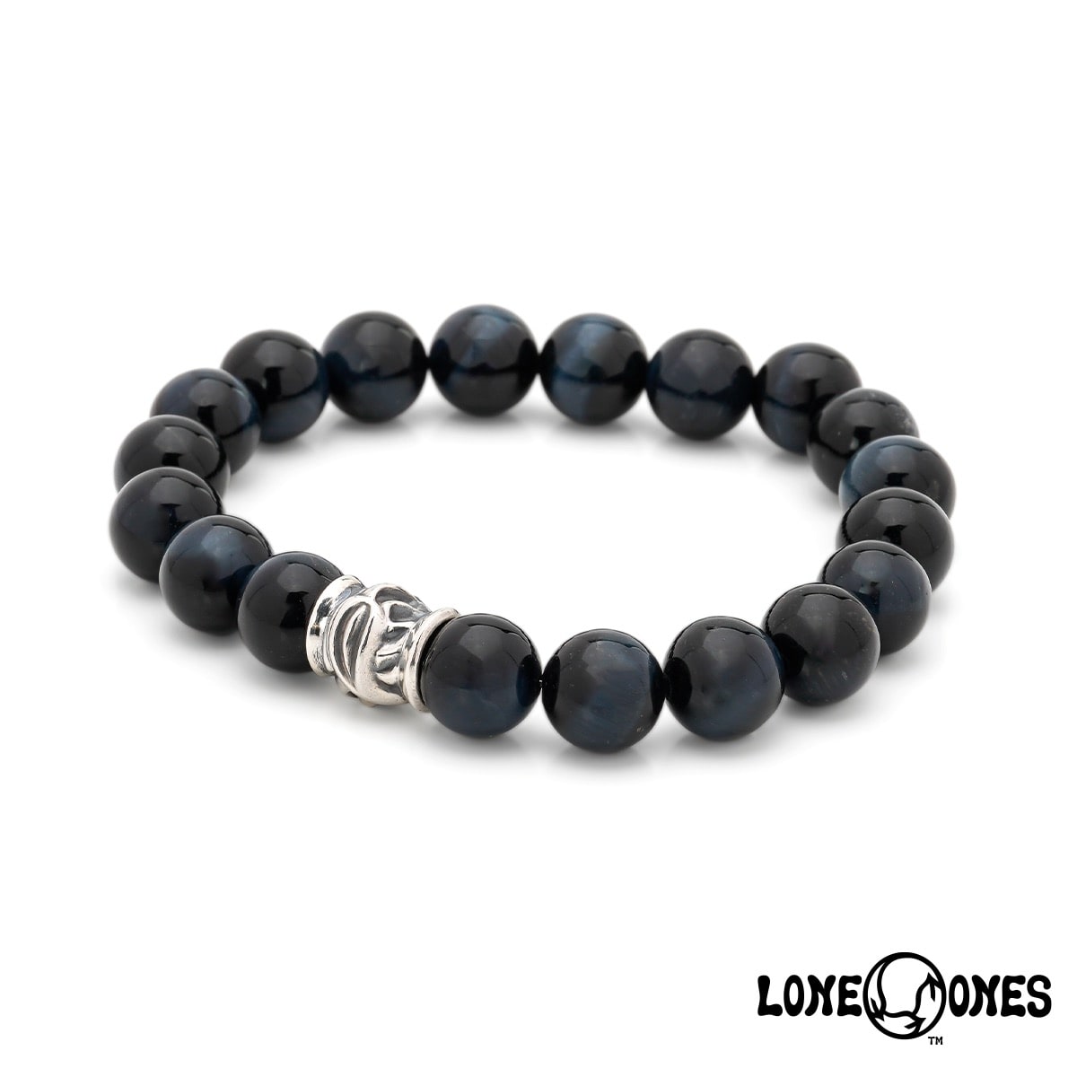 ロンワンズ MFストーンブレスレット ホークビーズ w/ブルータイガーアイ 10mm メンズ レディース アクセサリー ジュエリー LONE ONES