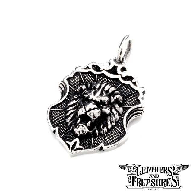 【ポイント5倍！マラソン限定】[公式] Leathers and Treasures ブランド ネックレス メンズ アクセサリー シルバー - ライオンヘッドクレスト ペンダント レザトレ レザーズアンドトレジャーズ｜BeyondCool～ビヨンクール