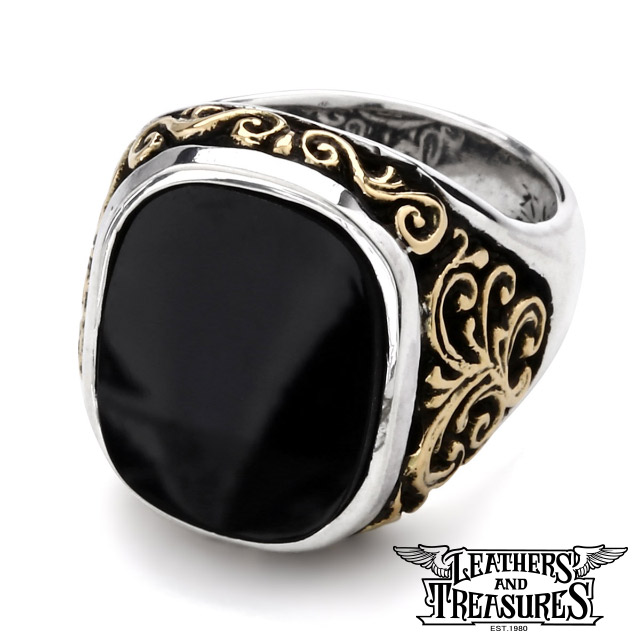 Leathers and Treasures ポリチーノクロスリング レザーズアンドトレジャーズ クレストリング w/ポリチーノクロス