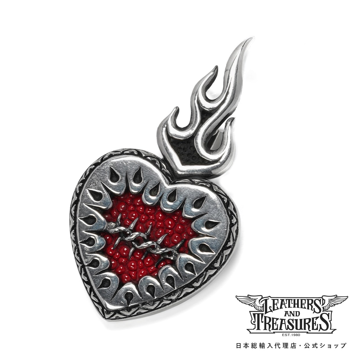 【ポイント5倍！マラソン限定】[公式] Leathers and Treasures レザーズアンドトレジャーズ セイクリッドハートペンダント メンズ アクセサリー ジュエリー レザトレ