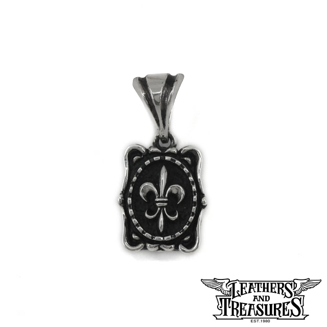 【ポイント5倍！マラソン限定】[公式] Leathers and Treasures ブランド ネックレス メンズ アクセサリー レザトレ シルバー925 - スクエアクレストペンダント w/フレアデリー レザーズアンドトレジャーズ｜BeyondCool～ビヨンクール