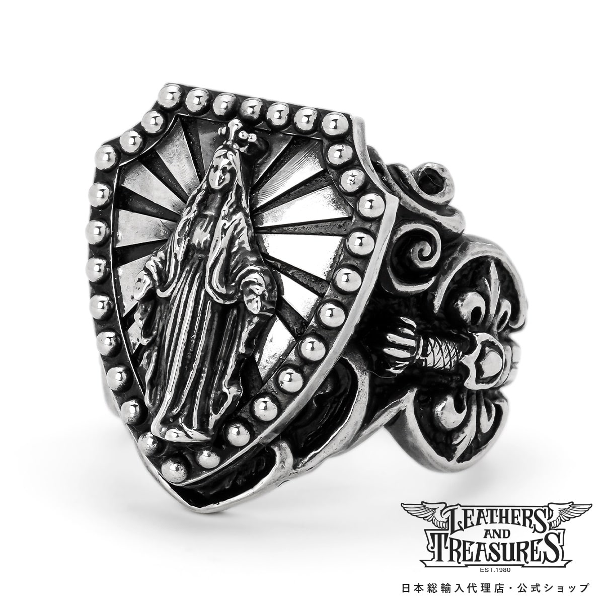 [公式] Leathers and Treasures レザーズアンドトレジャーズ クレストリング 2nd w/マリア メンズ レディース アクセサリー ジュエリー レザトレ 49,500円