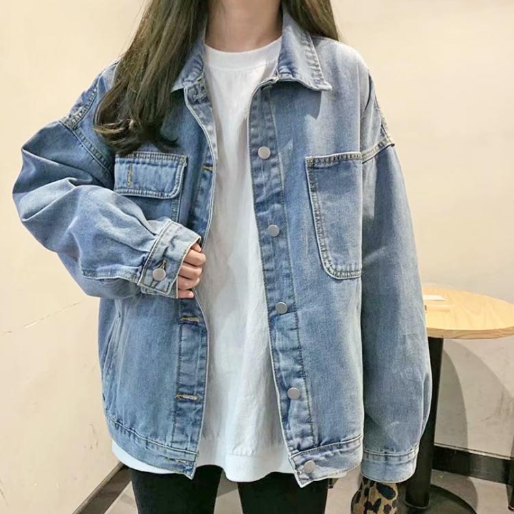 楽天市場 レディース デニム ジャケット 大きめ ビッグシルエット ドロップショルダー 流行 おしゃれ ゆったり ブルー Gジャン デニムジャンパー アウター 羽織り カジュアル S M L Xl 2xl 3xl 4xl 5xl ケミカルウォッシュ Bf Select