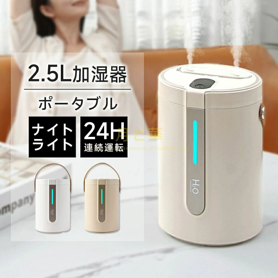2025最新モデル 加湿器 大容量 2.5L 卓上 加湿器 超音波式 卓上加湿器 かしつき ライト おしゃれ ダブル噴霧 ミスト超静音 部屋 寝室 乾燥対策 USB お手入れ簡単