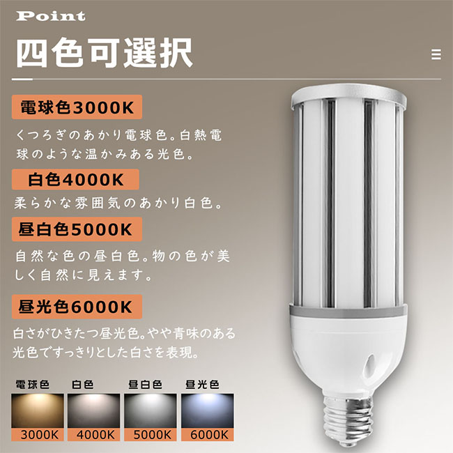 12本セット LED 水銀ランプ 300W相当 E26 E39 6080LM 防水 密閉型器具