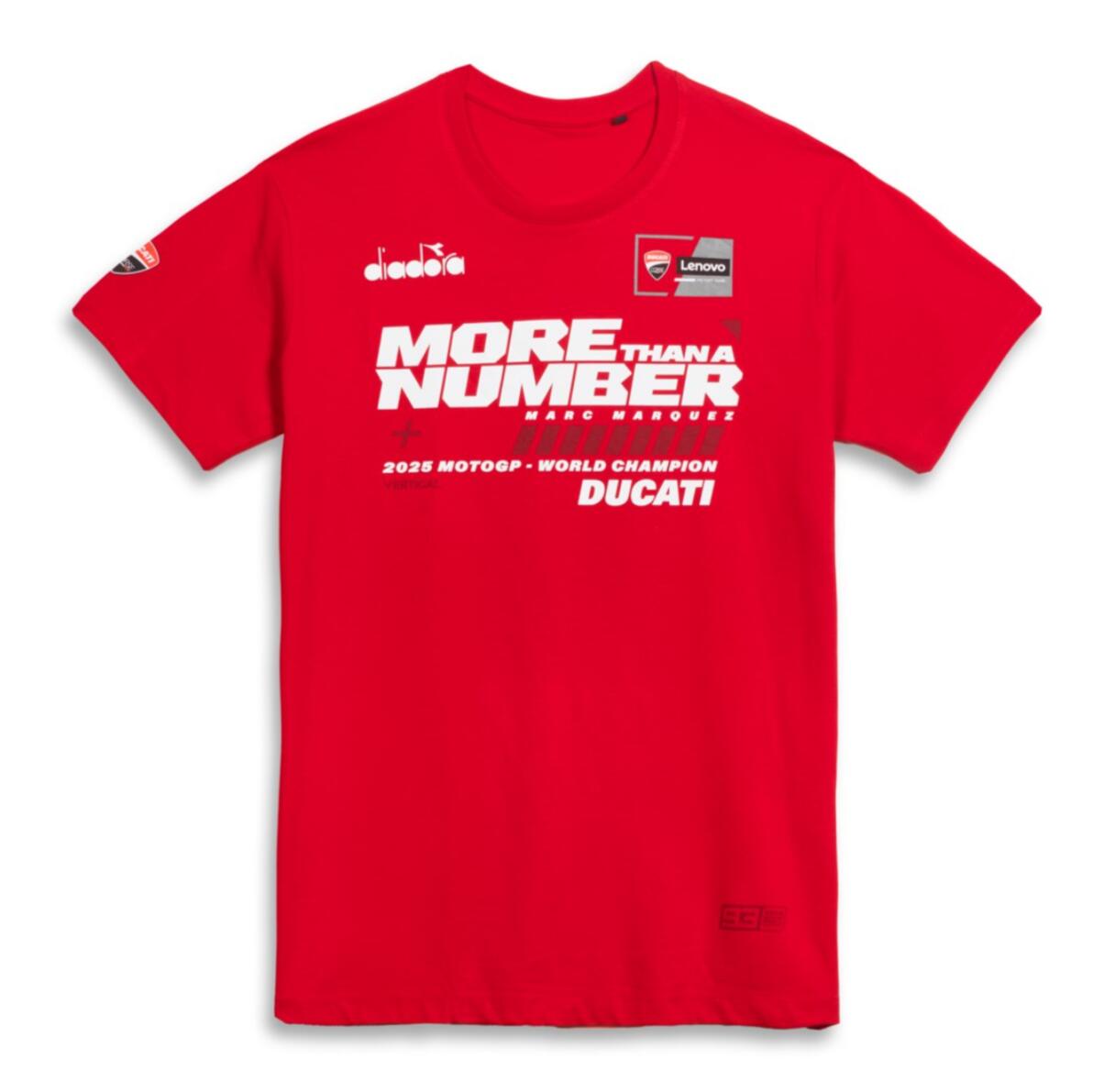 ★ニューモデル★【DUCATI】 《MotoGP World Champion ’25 ショートスリーブＴシャツ 98780463》 ドゥカティアパレル 正規品 用品 Corse コルセ MotoGP チャンピオンシップ記念Tシャツ 2025 マルクマルケス 半袖 男女兼用 XLサイズ 限定品
