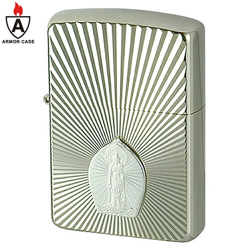 zippo ジッポ ジッポー 162WG-聖観世音菩薩 仏教 ご本尊 純銀1000プレート貼り アーマーケース 【RCP】