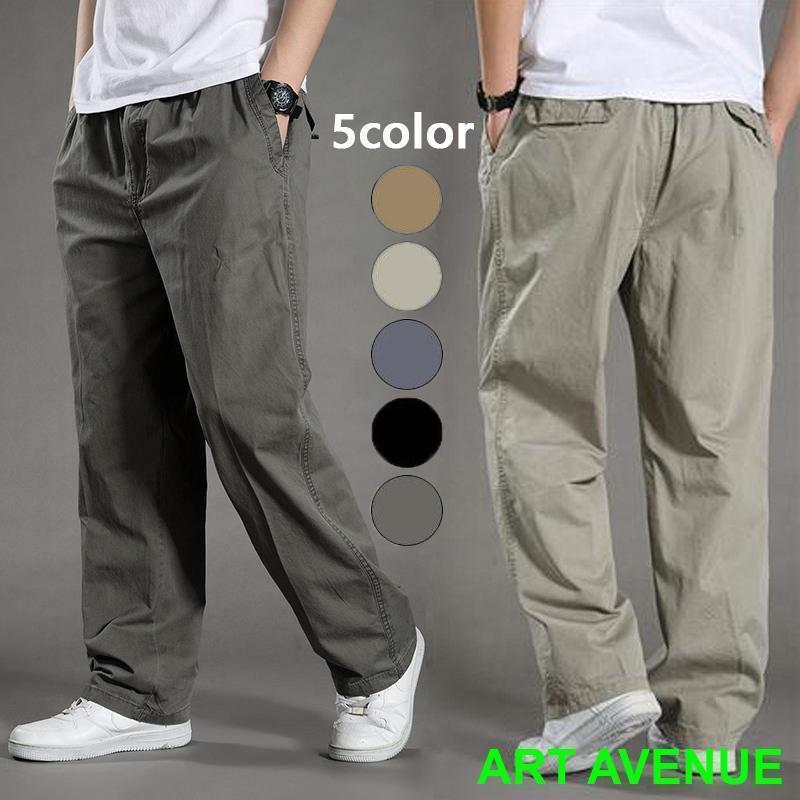 カーゴパンツ メンズ ボトムス ズボン ミリタリー ロング ゆったり 御役目服 心地好い 今めかしい 細工物ズボン下 アウトドア ワイト島 黒いこと 夏物 薄っぺら