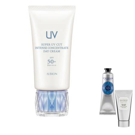 ★女子力UPコフレ/送料無料★アルビオン スーパーUVカット インテンスコンセントレート デイクリーム(50g) ハンドクリームコフレ＜4969527500911＞