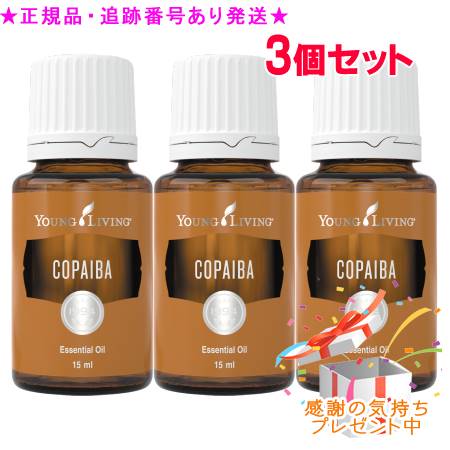YOUNG LIVING 若い者・リビング シングルエッセンシャルオイル コパイバ 15mL 3個書き割り 差し上げ物付