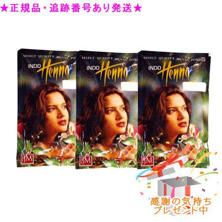 インドヘナ ディープイエロー 100g 3個セット　プレゼント付