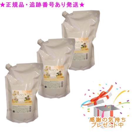 NAPUR ナピュール キュアシャンプー 詰替用 700mL 3個セット プレゼント付｜bi-sai