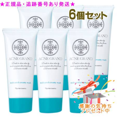 Naris ナリス アクネグラン 薬用 クリーミー ウォッシュ 治療薬部外品 100g 6個仕掛ける 差し上げ物付