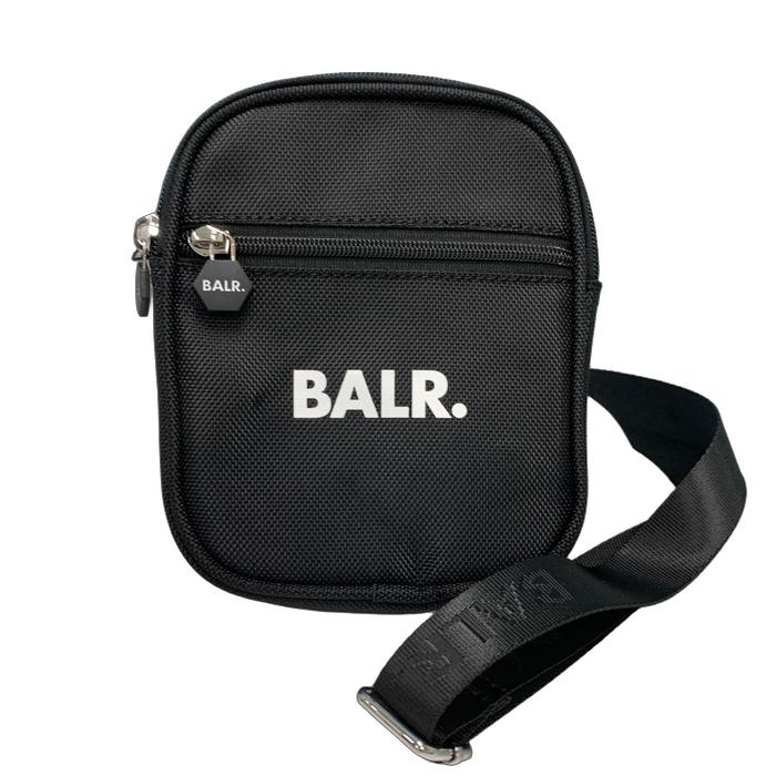 【極美品】BALR. ボディバッグ ウエストポーチ ブラック 総柄 レザー BALR. ボーラー ウェストポーチ ボディバッグ 斜め掛けバッグ